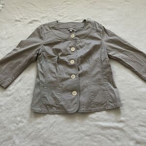 J. Jill women size 8 gray brown blazer style career jacket